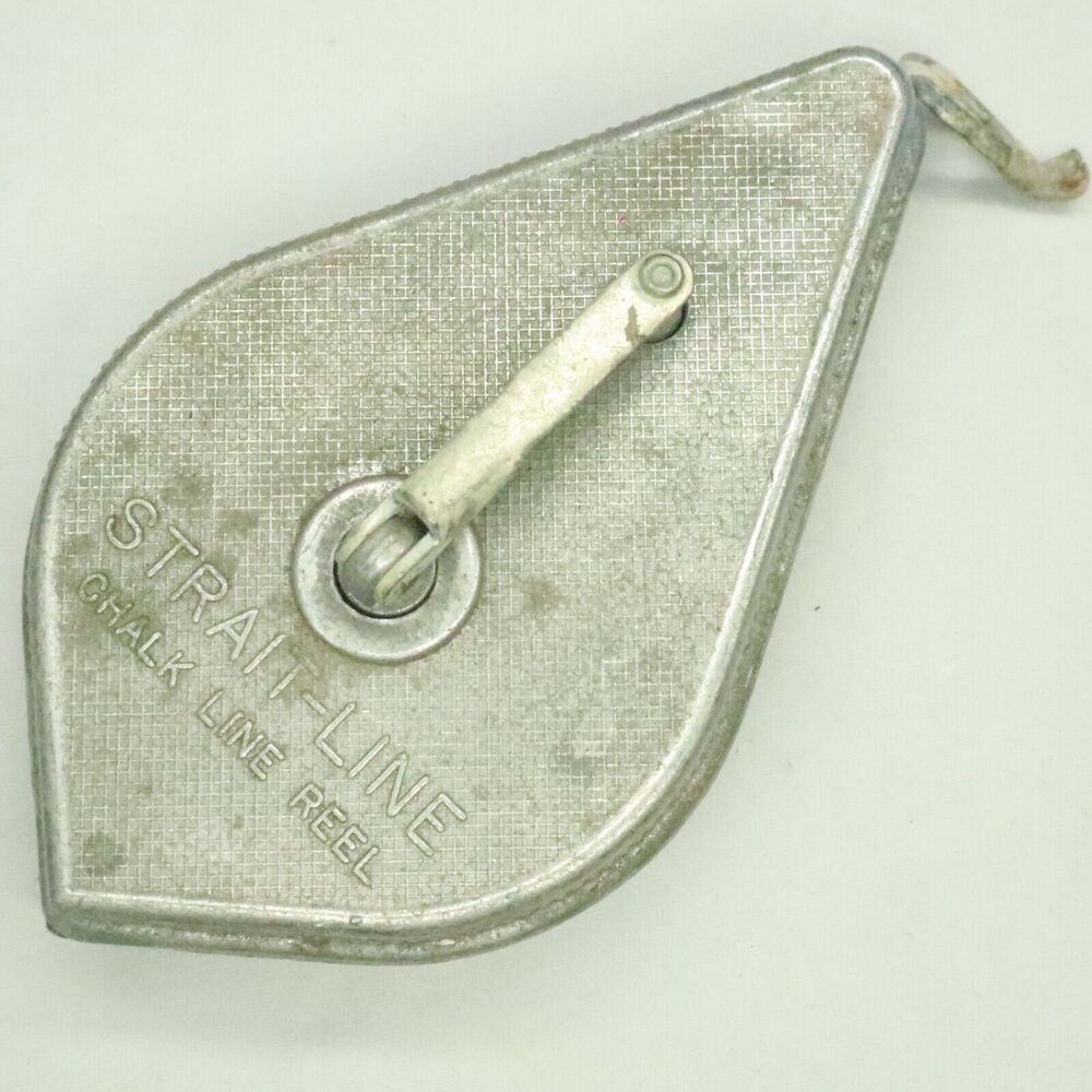 Strait-Line Chalk Line Reel Plumb Bob. 5" USA Irwin Auger Bit Co.